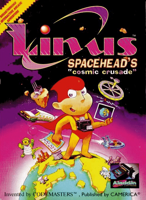 Linus Spacehead's Cosmic Adventure box art for NES